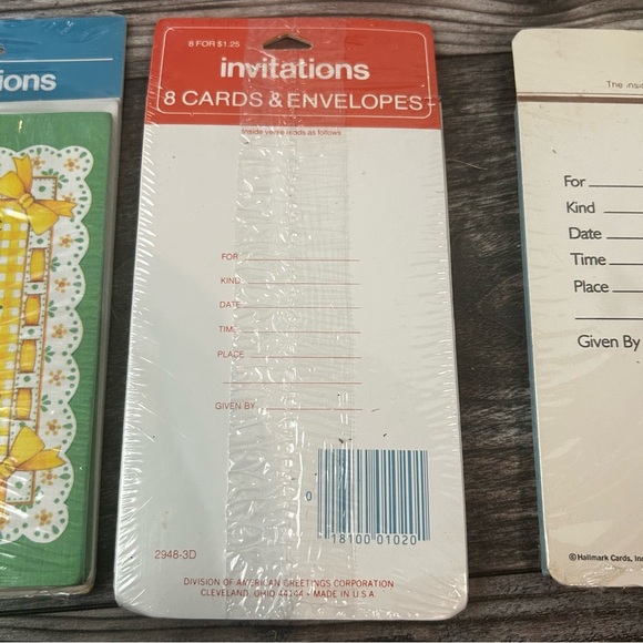 Vintage Sealed Hallmark & American Greeting Bridal Shower Invitations Set of 3 - Picture 5 of 7